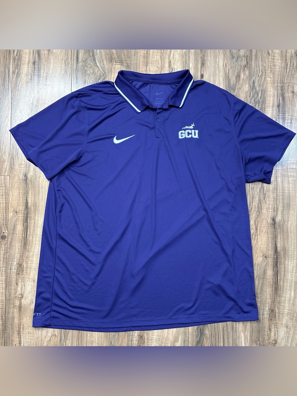 Nike Dri-Fit Men's Purple GCU Polo with White Trim Golf
